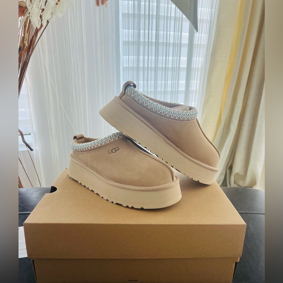 Last 1 | NEW UGG Tazz platform slipper Sand Womens 8 1122553 Clog Mules Shoes - Picture 10 of 11